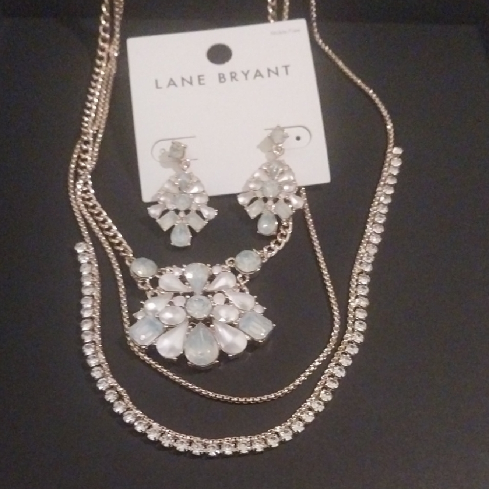 Lane Bryant Gold and Silver Necklace Set